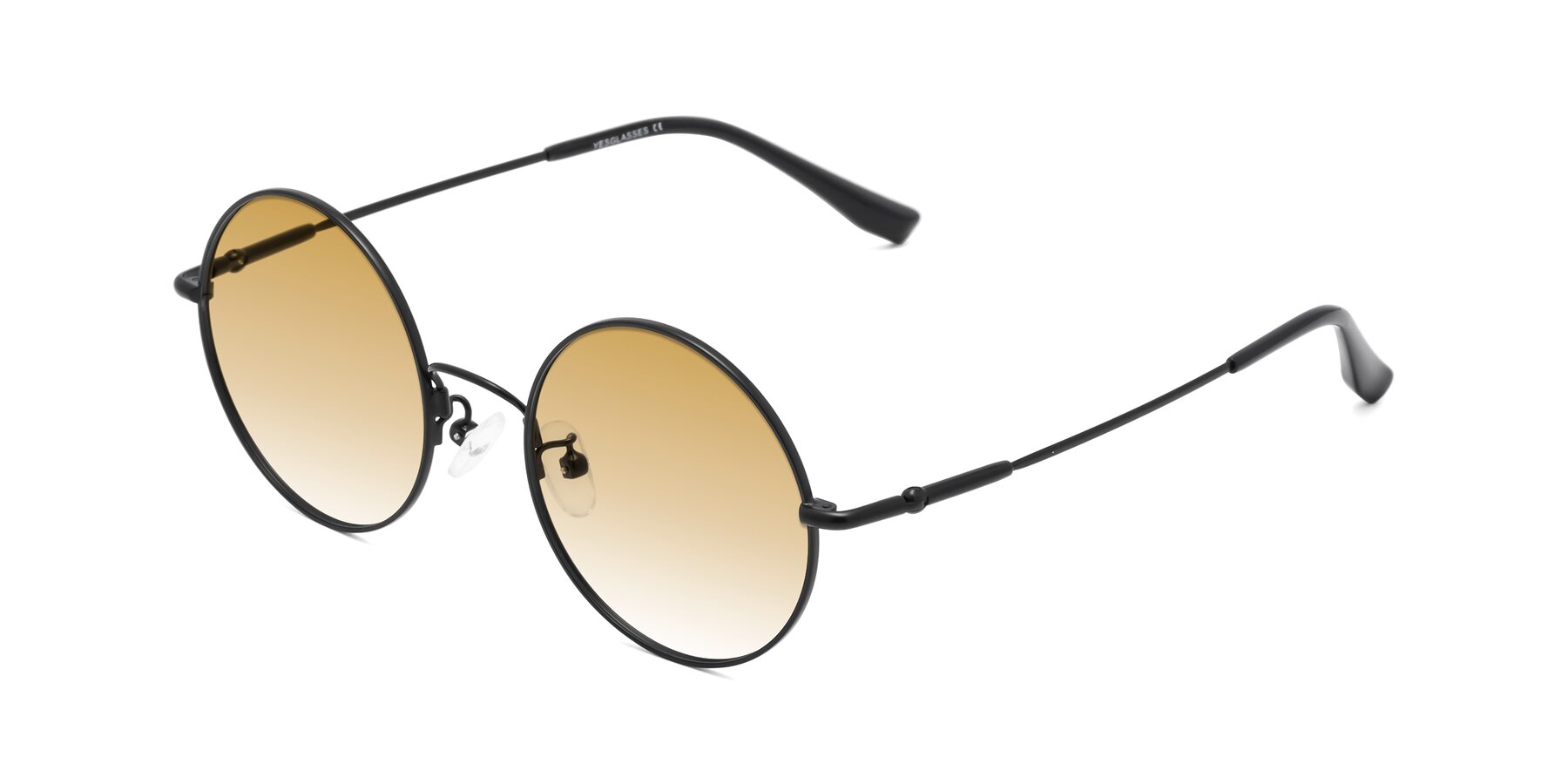 Angle of Belly in Black with Champagne Gradient Lenses