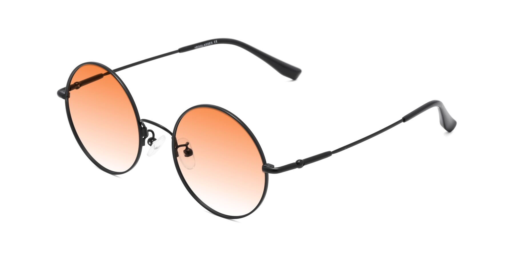 Angle of Belly in Black with Orange Gradient Lenses