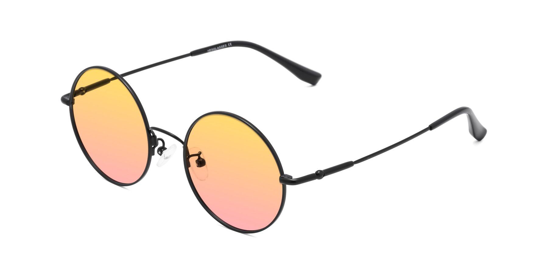 Angle of Belly in Black with Yellow / Pink Gradient Lenses