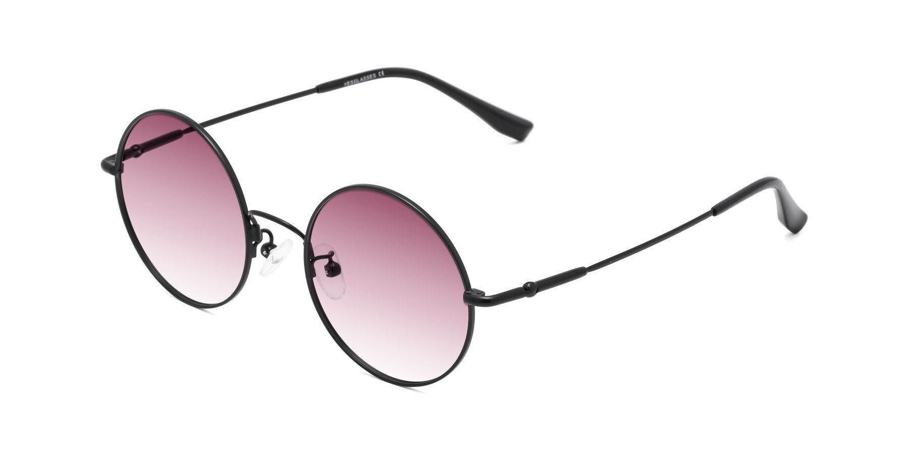 Angle of Belly in Black with Wine Gradient Lenses