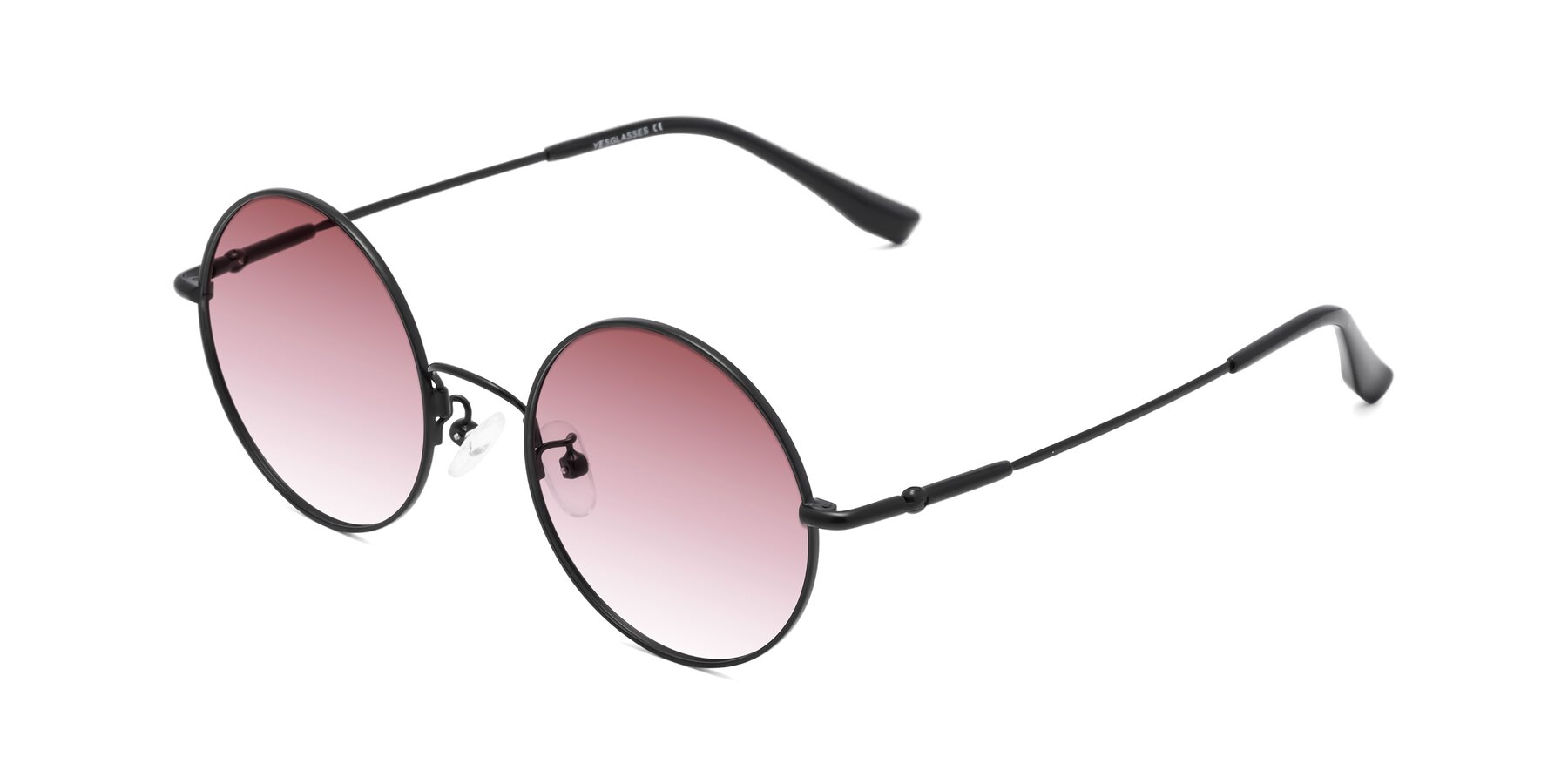 Angle of Belly in Black with Garnet Gradient Lenses