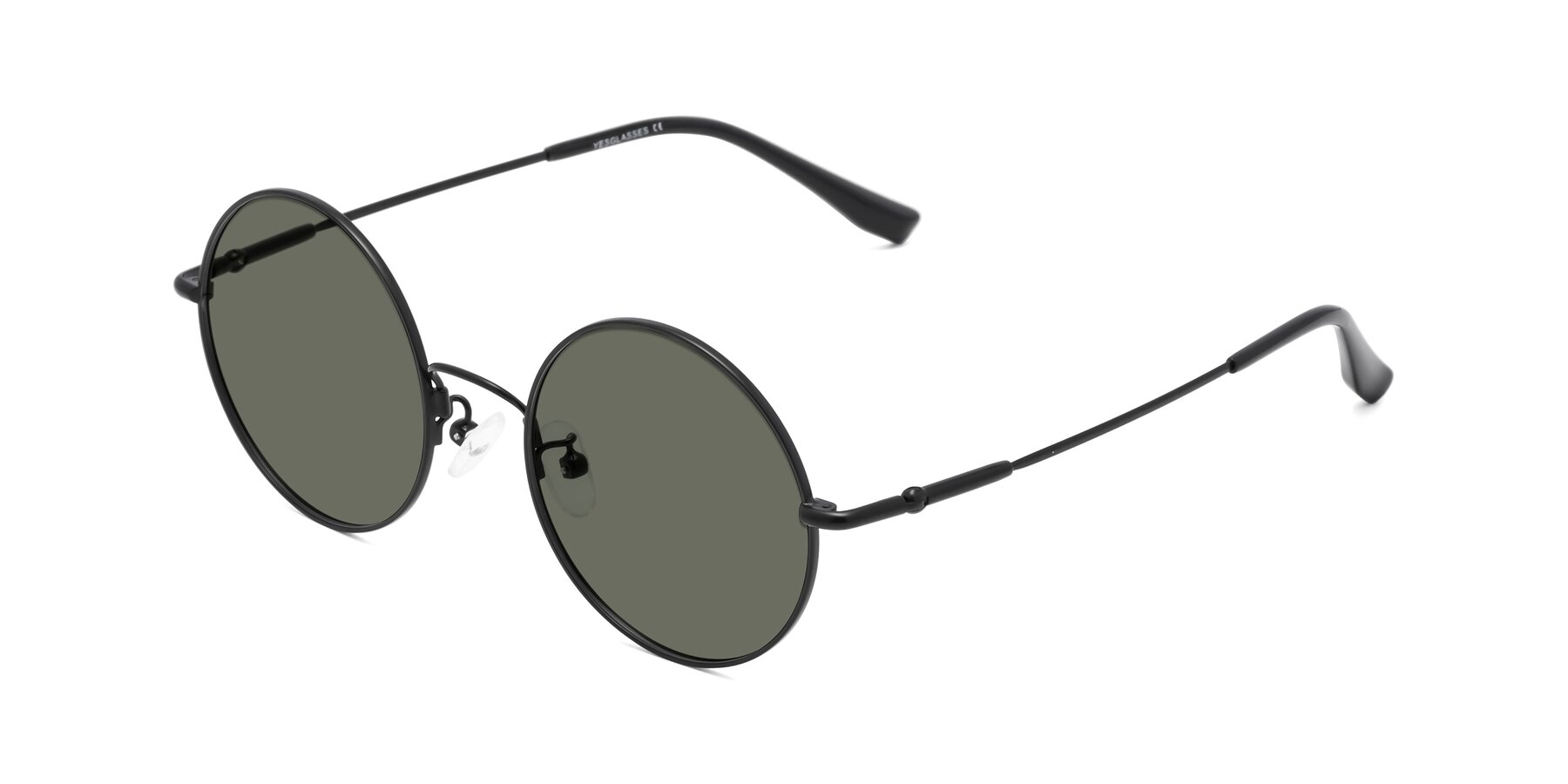 Angle of Belly in Black with Gray Polarized Lenses