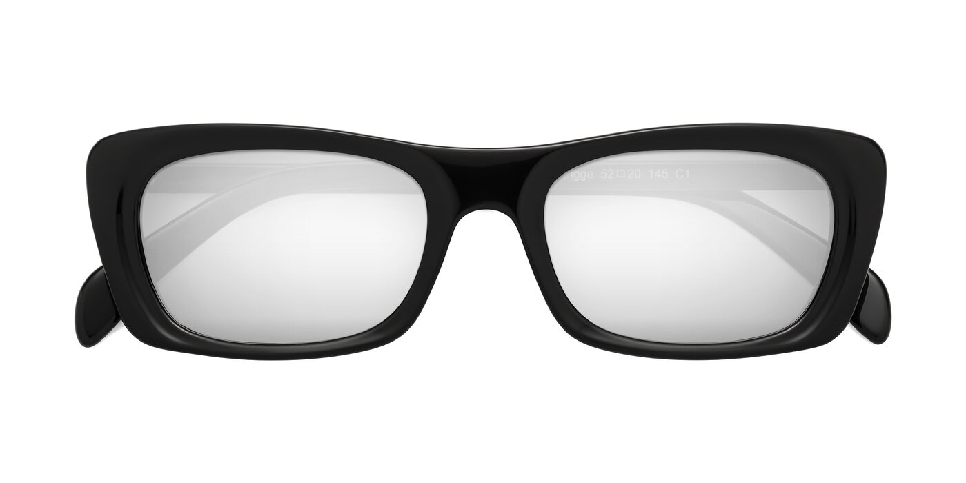 Figge - Black Flash Mirrored Sunglasses