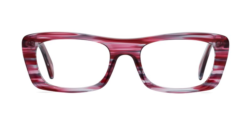 Figge - Striped Red Eyeglasses