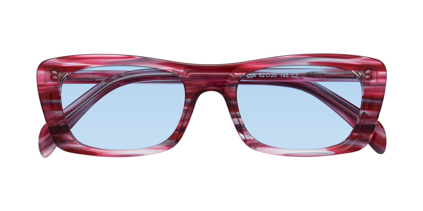 Figge - Striped Red Tinted Sunglasses
