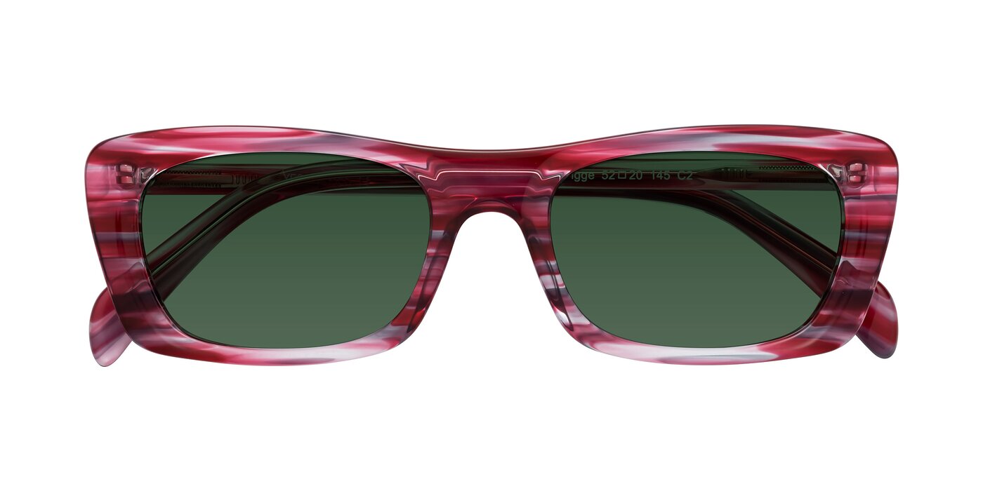 Figge - Striped Red Tinted Sunglasses