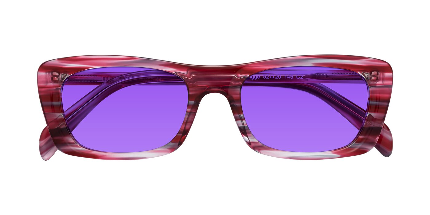 Figge - Striped Red Tinted Sunglasses