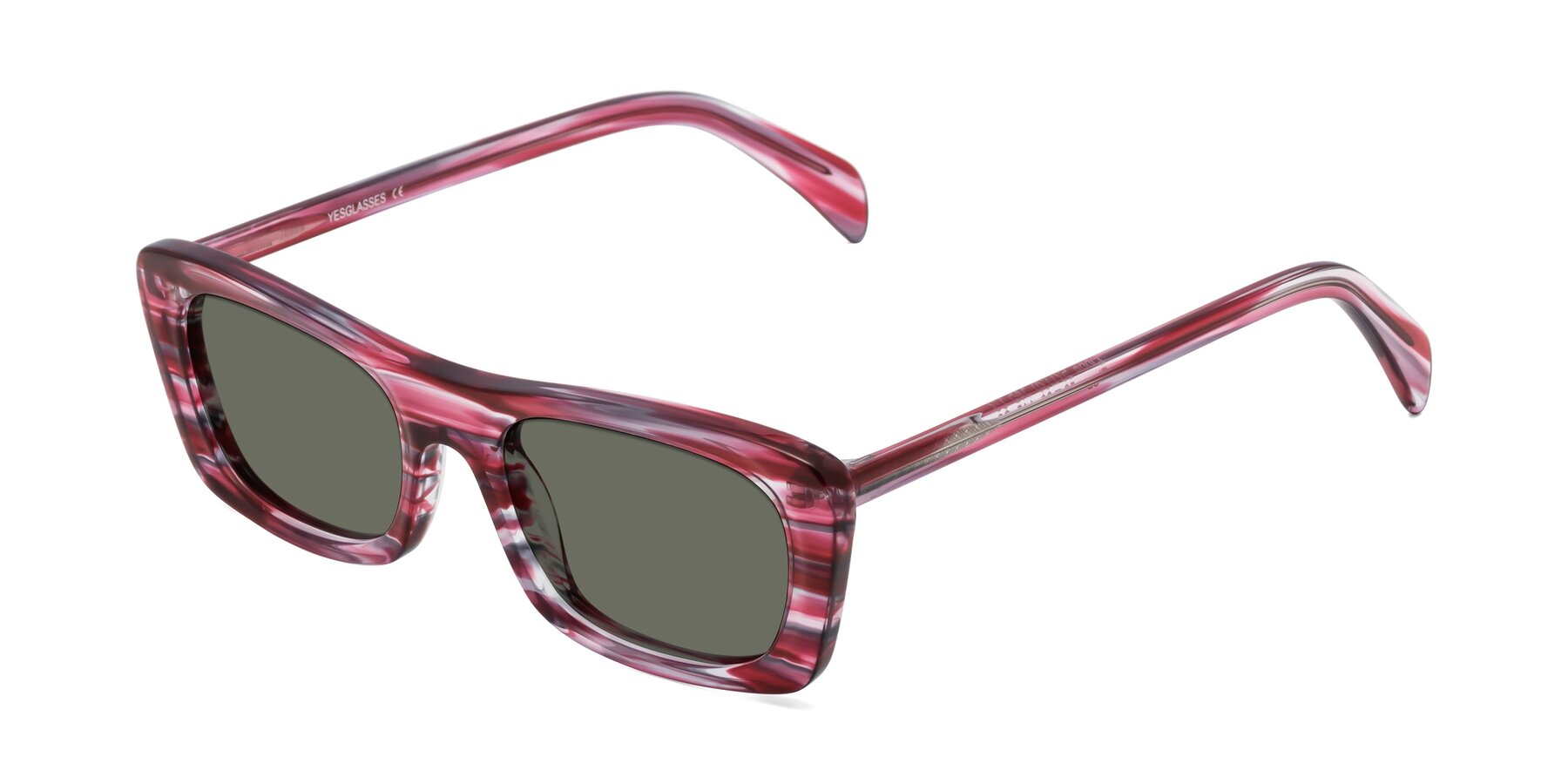 Angle of Figge in Striped Red with Gray Polarized Lenses
