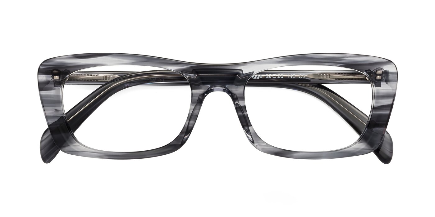 Figge - Striped Gray Eyeglasses