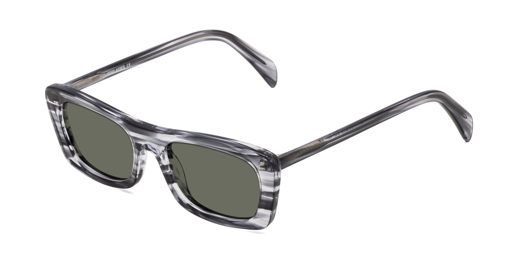 Angle of Figge in Striped Gray with Gray Polarized Lenses