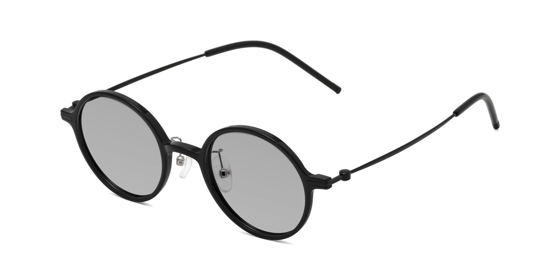 Angle of Cicero in Black with Light Gray Tinted Lenses