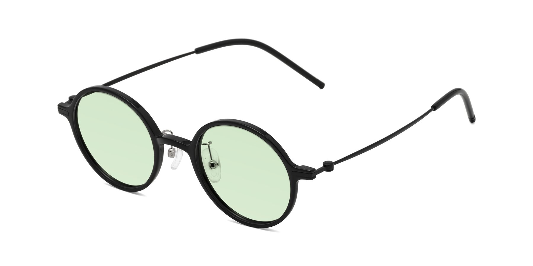 Angle of Cicero in Black with Light Green Tinted Lenses