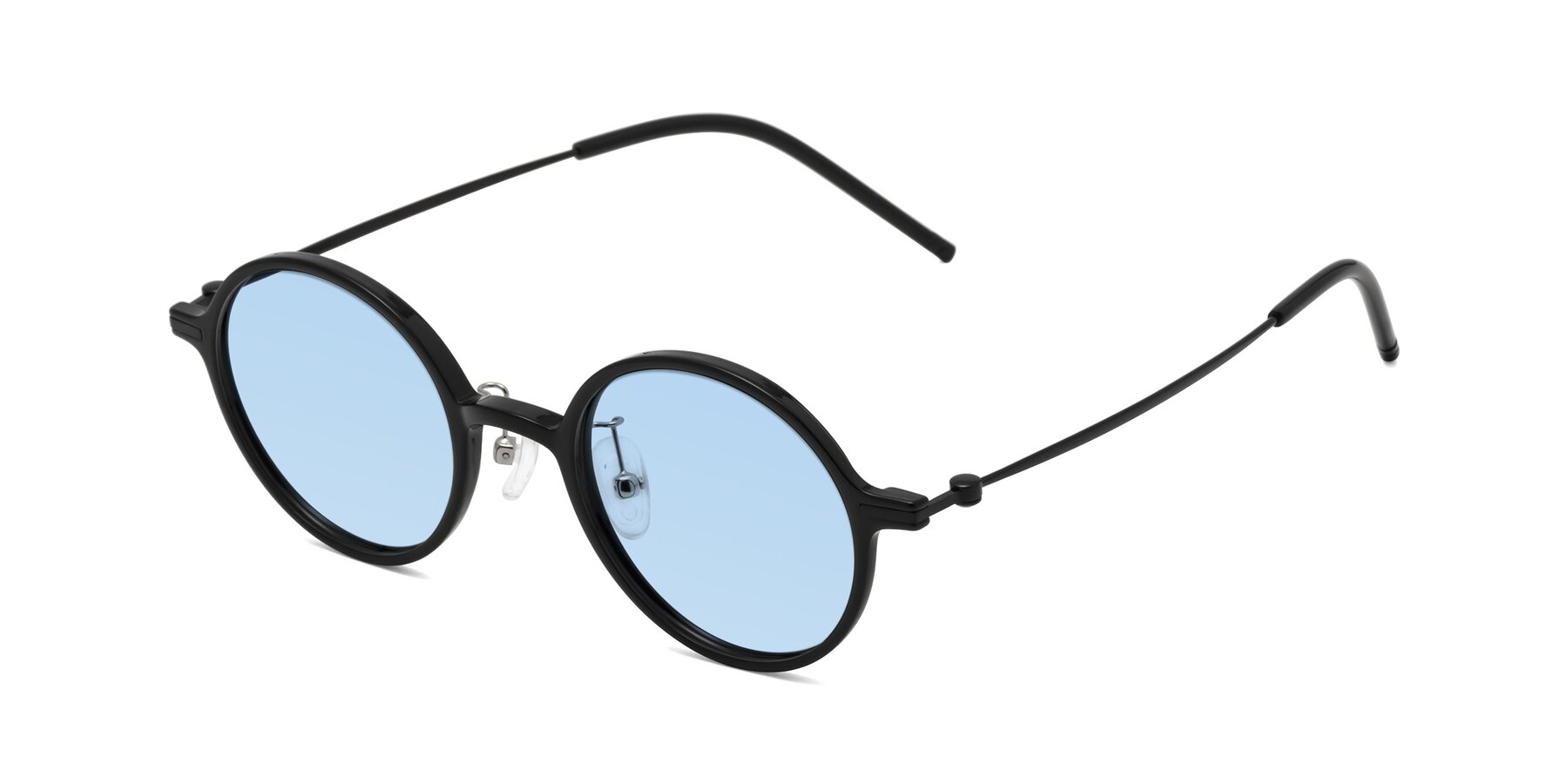 Angle of Cicero in Black with Light Blue Tinted Lenses