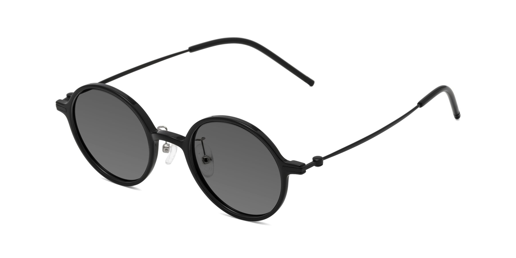 Angle of Cicero in Black with Medium Gray Tinted Lenses