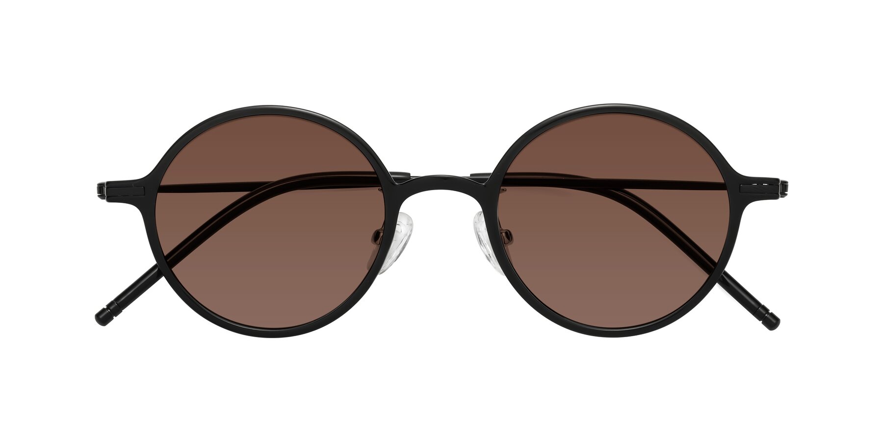 Folded Front of Cicero in Black with Brown Tinted Lenses