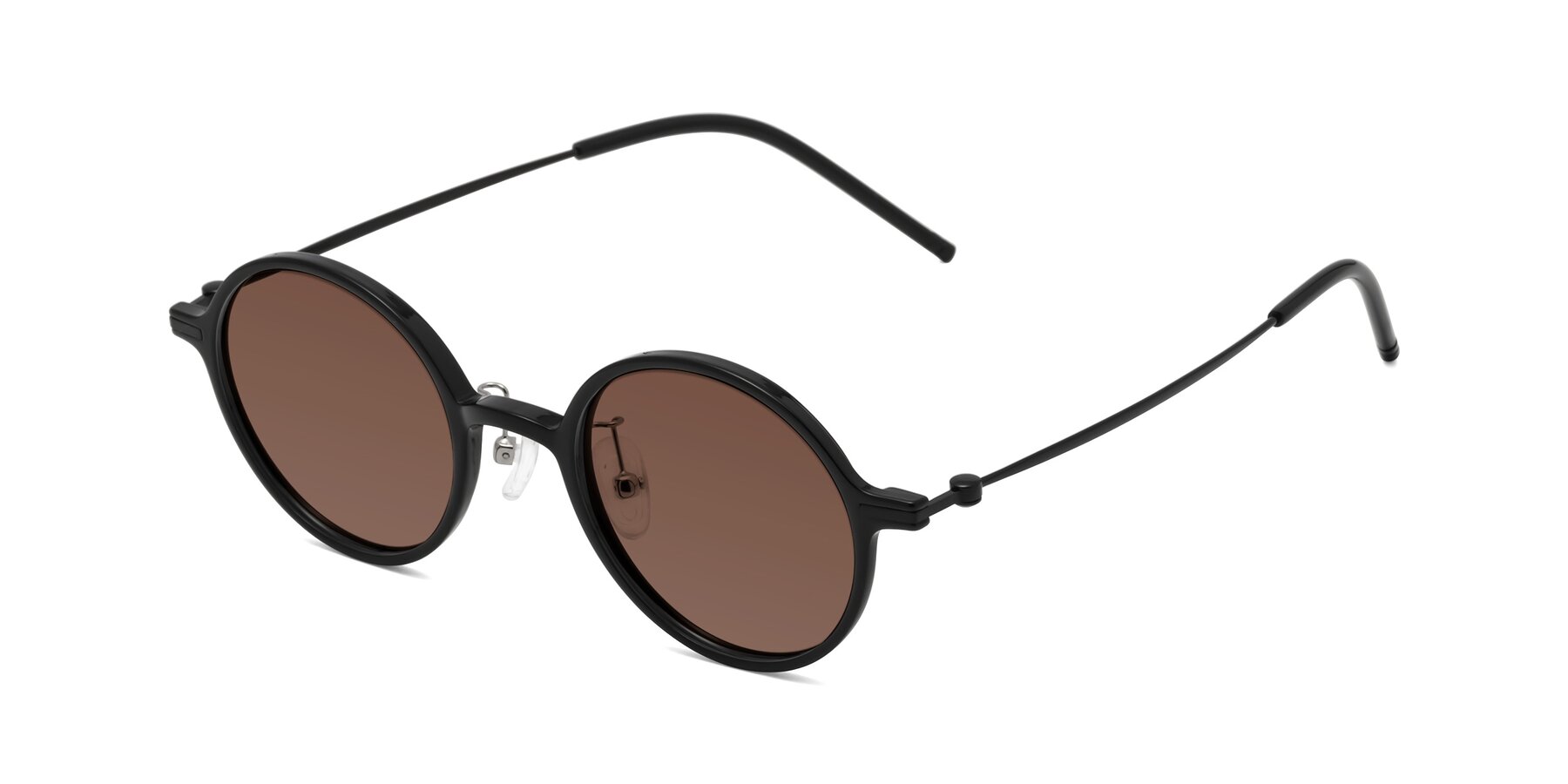 Angle of Cicero in Black with Brown Tinted Lenses