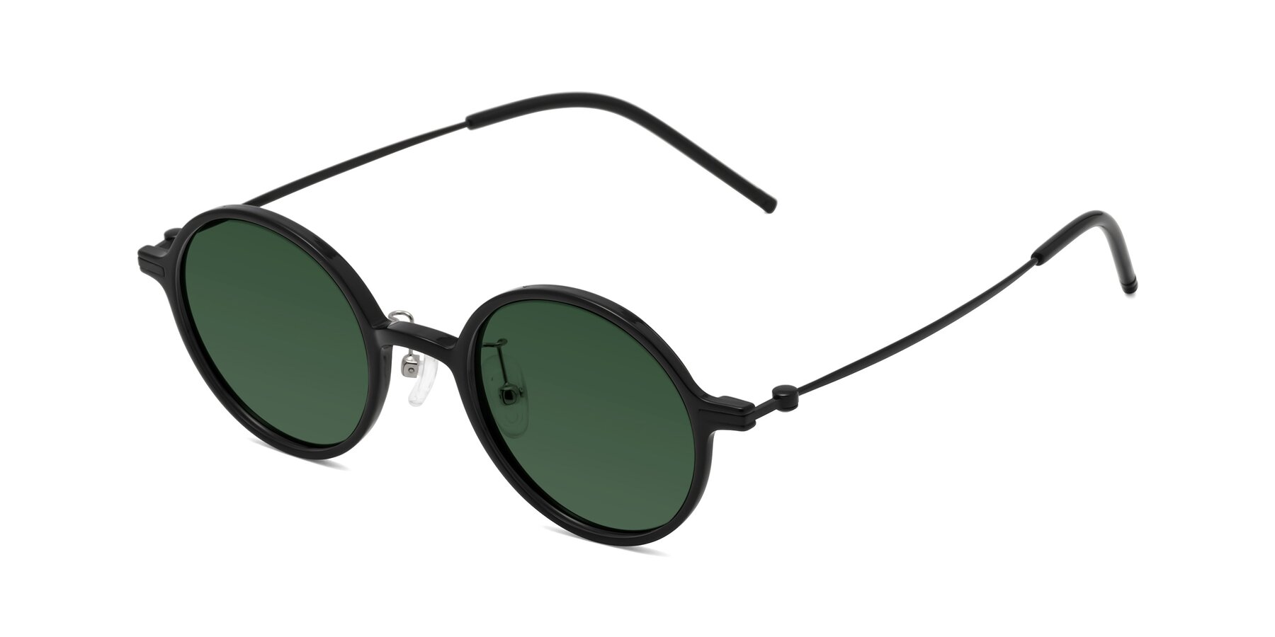 Angle of Cicero in Black with Green Tinted Lenses