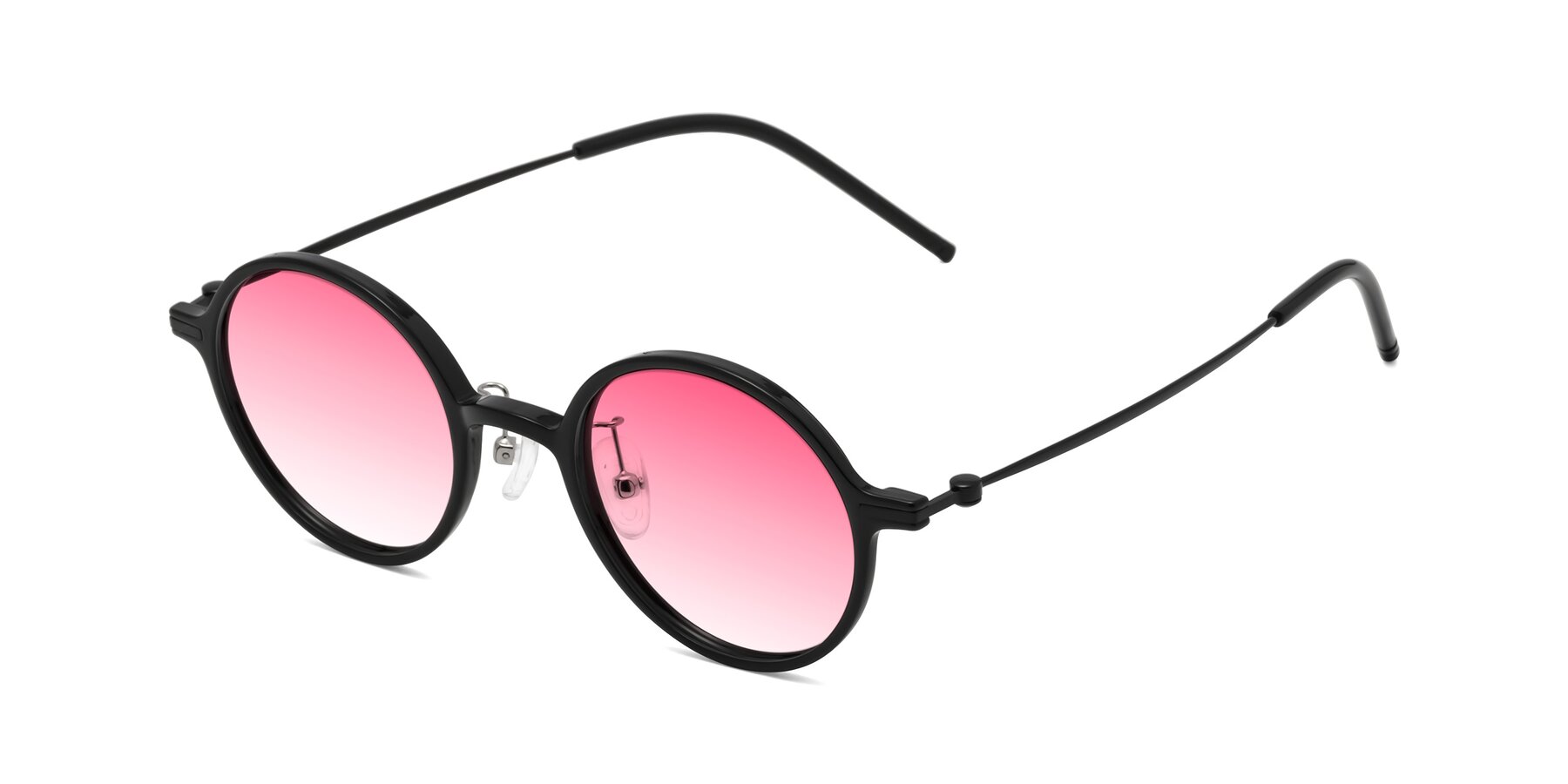 Angle of Cicero in Black with Pink Gradient Lenses