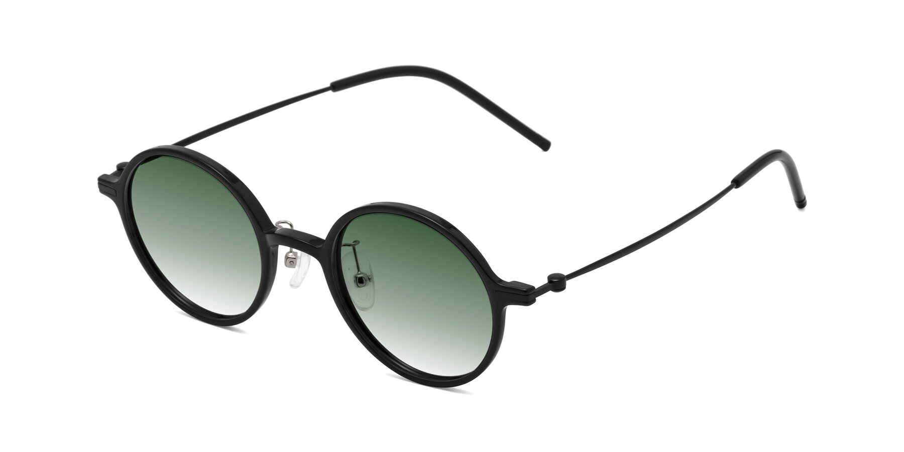 Angle of Cicero in Black with Green Gradient Lenses