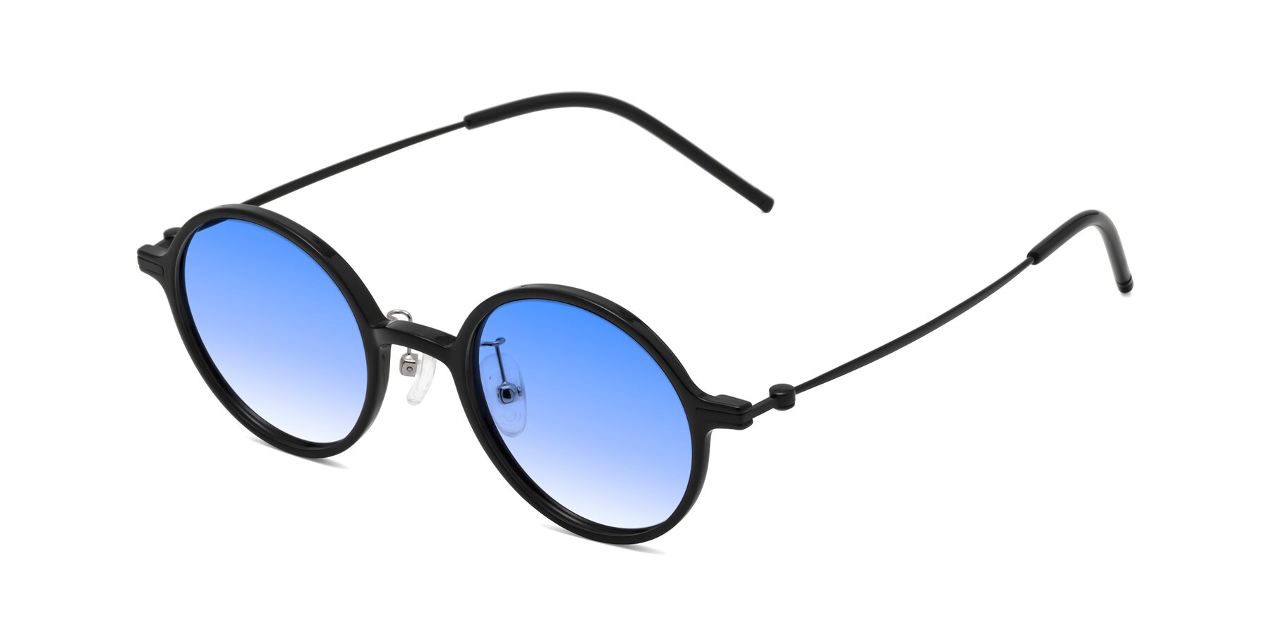 Angle of Cicero in Black with Blue Gradient Lenses