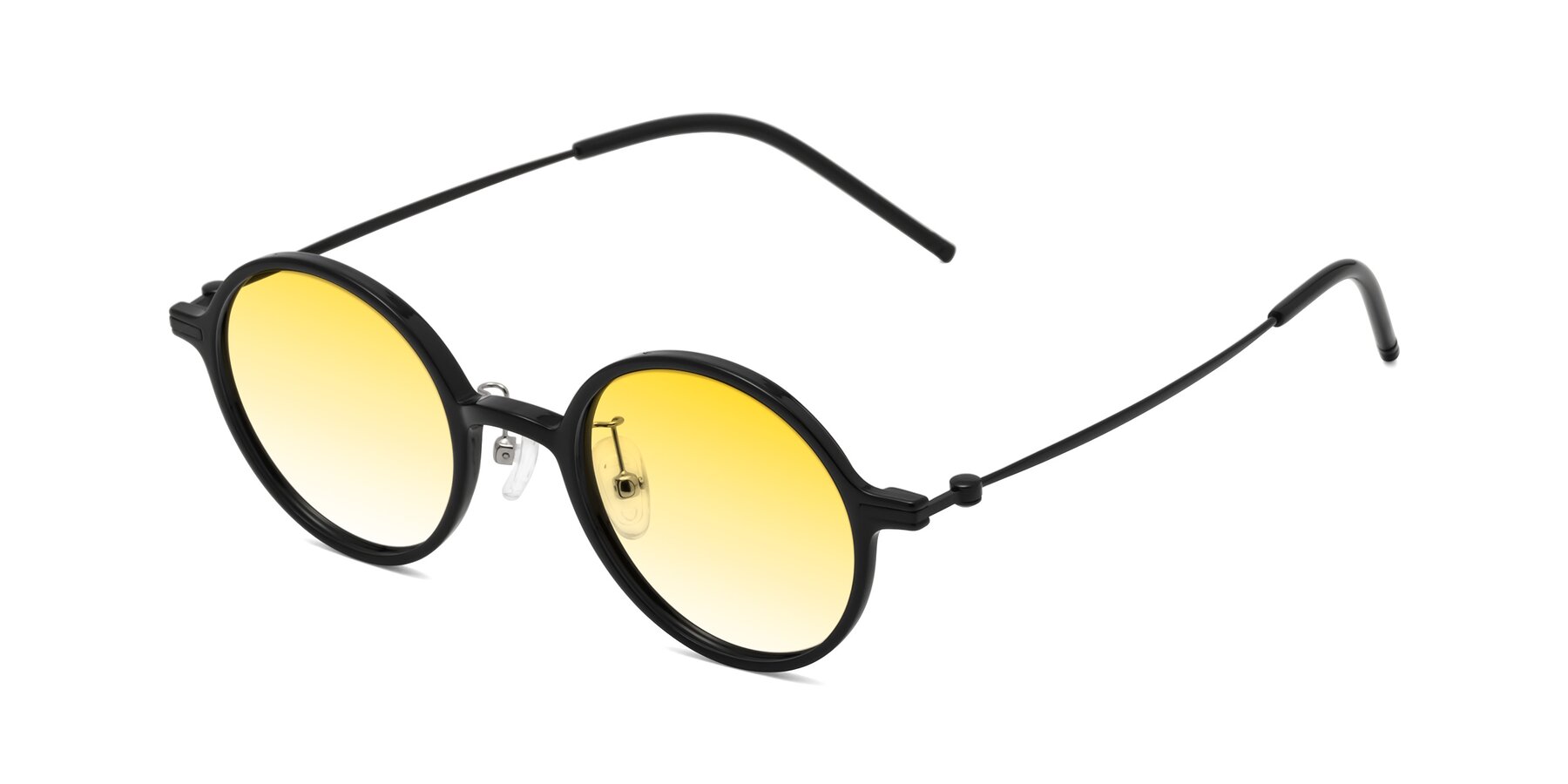 Angle of Cicero in Black with Yellow Gradient Lenses