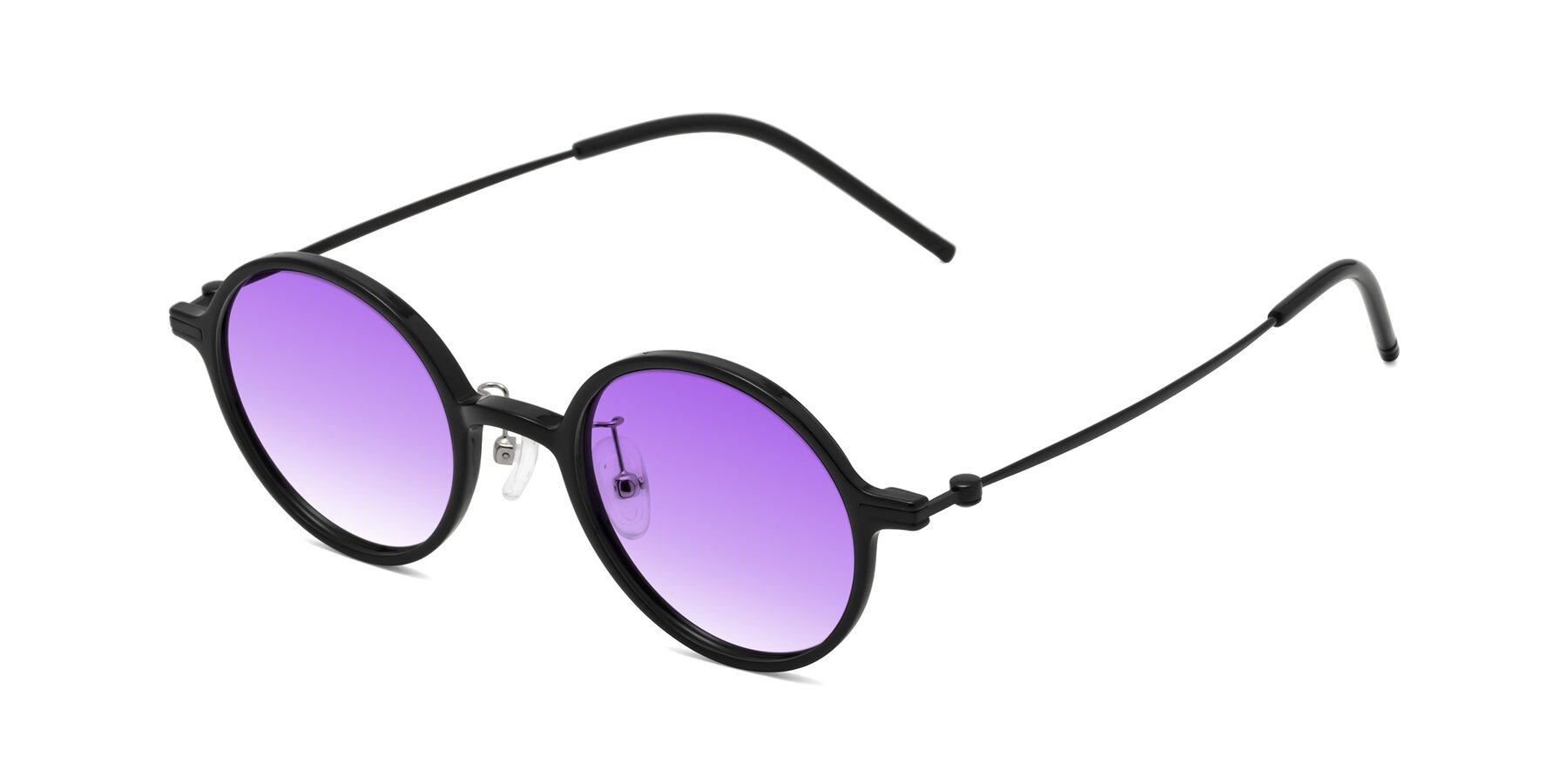 Angle of Cicero in Black with Purple Gradient Lenses