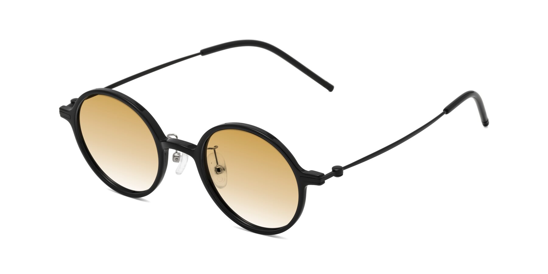 Angle of Cicero in Black with Champagne Gradient Lenses
