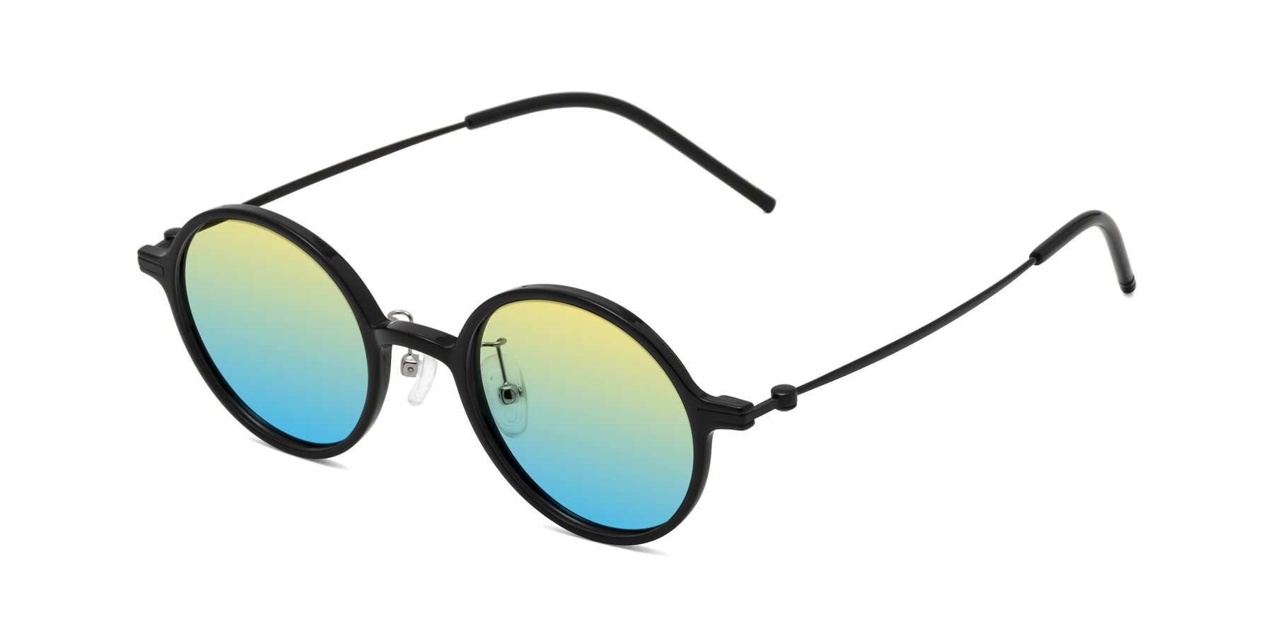 Angle of Cicero in Black with Yellow / Blue Gradient Lenses