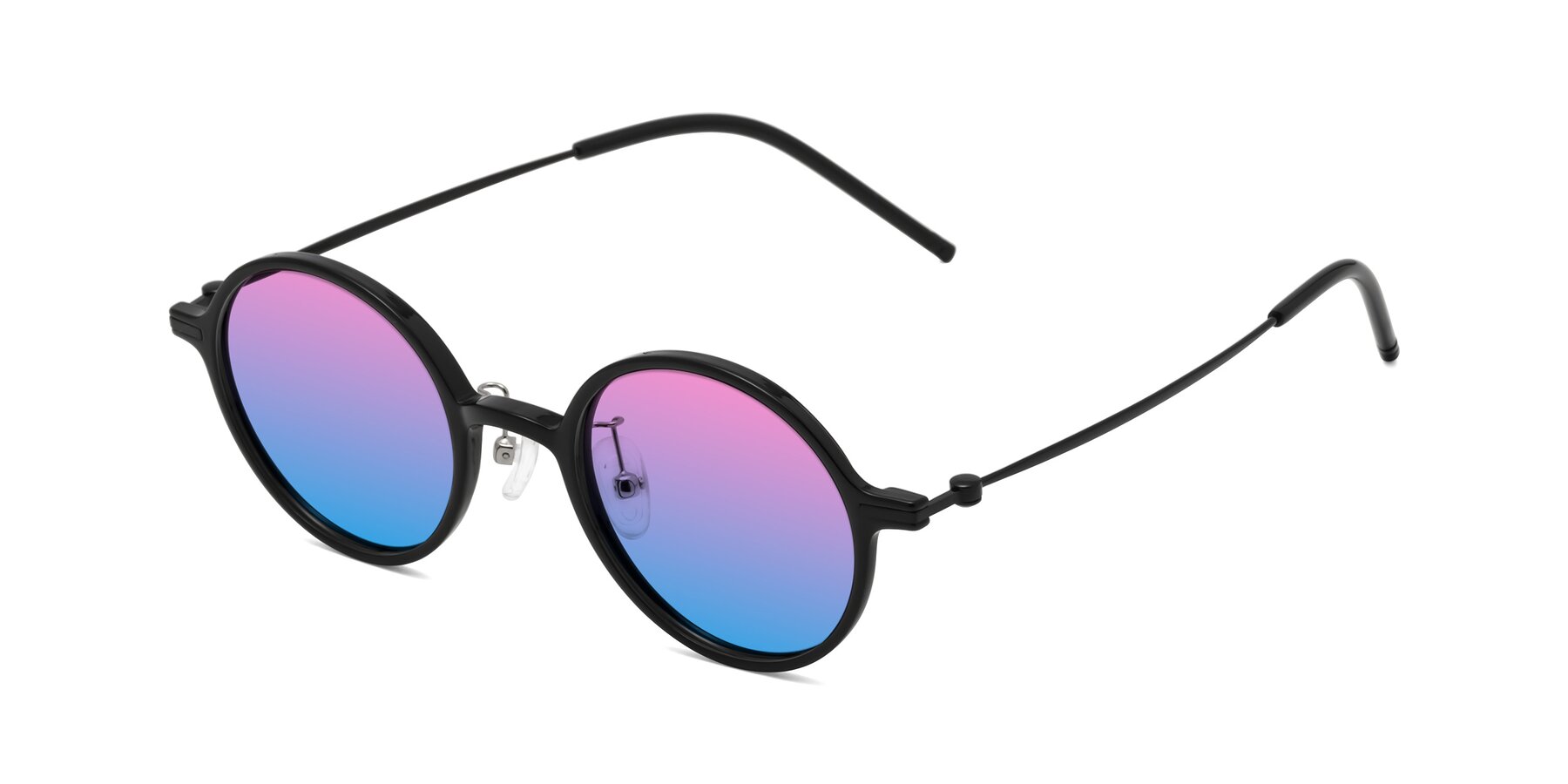 Angle of Cicero in Black with Pink / Blue Gradient Lenses