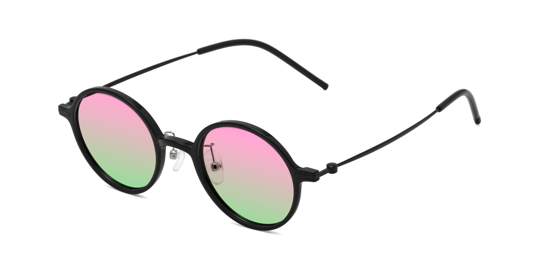Angle of Cicero in Black with Pink / Green Gradient Lenses