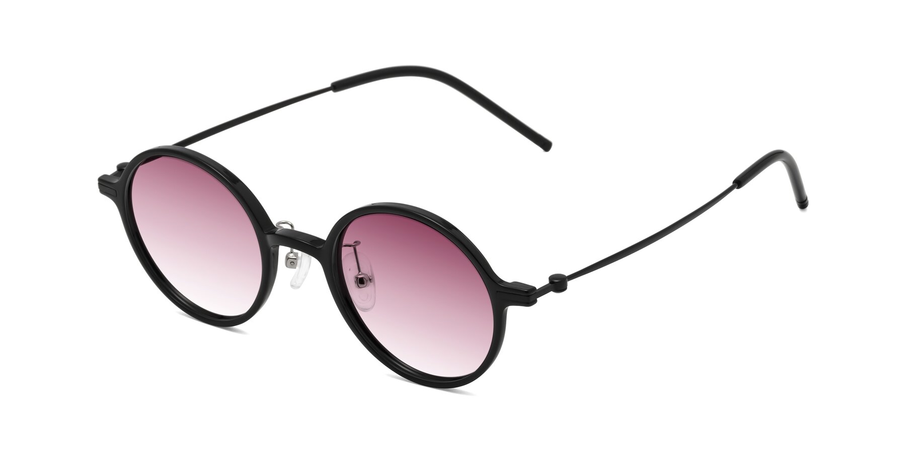 Angle of Cicero in Black with Wine Gradient Lenses