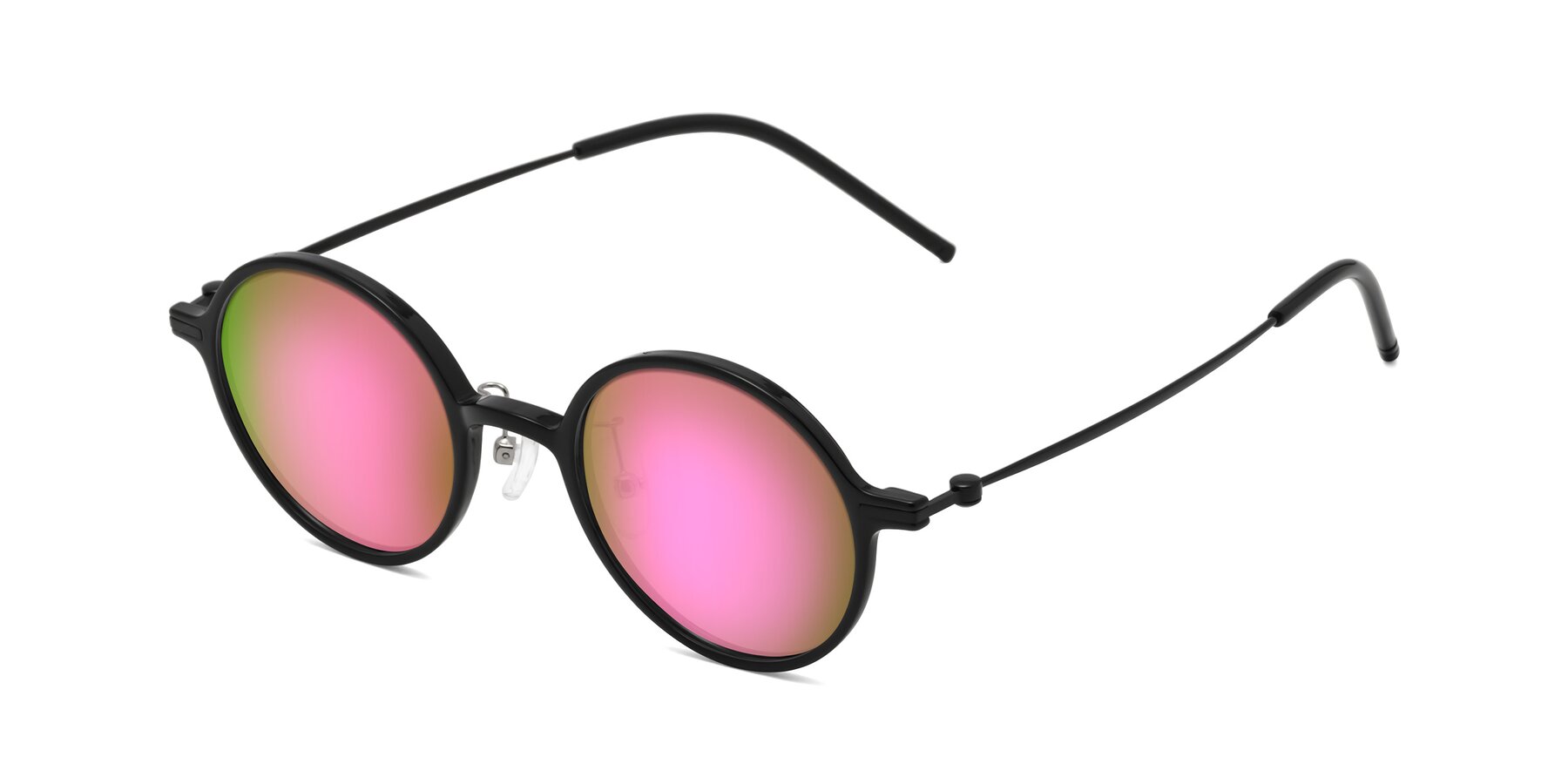 Angle of Cicero in Black with Pink Mirrored Lenses