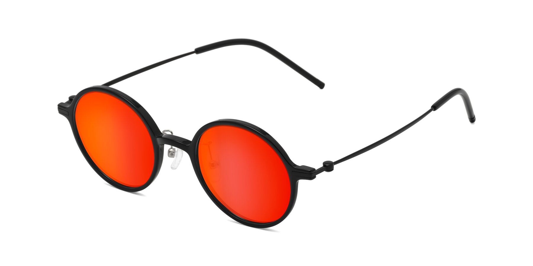 Angle of Cicero in Black with Red Gold Mirrored Lenses