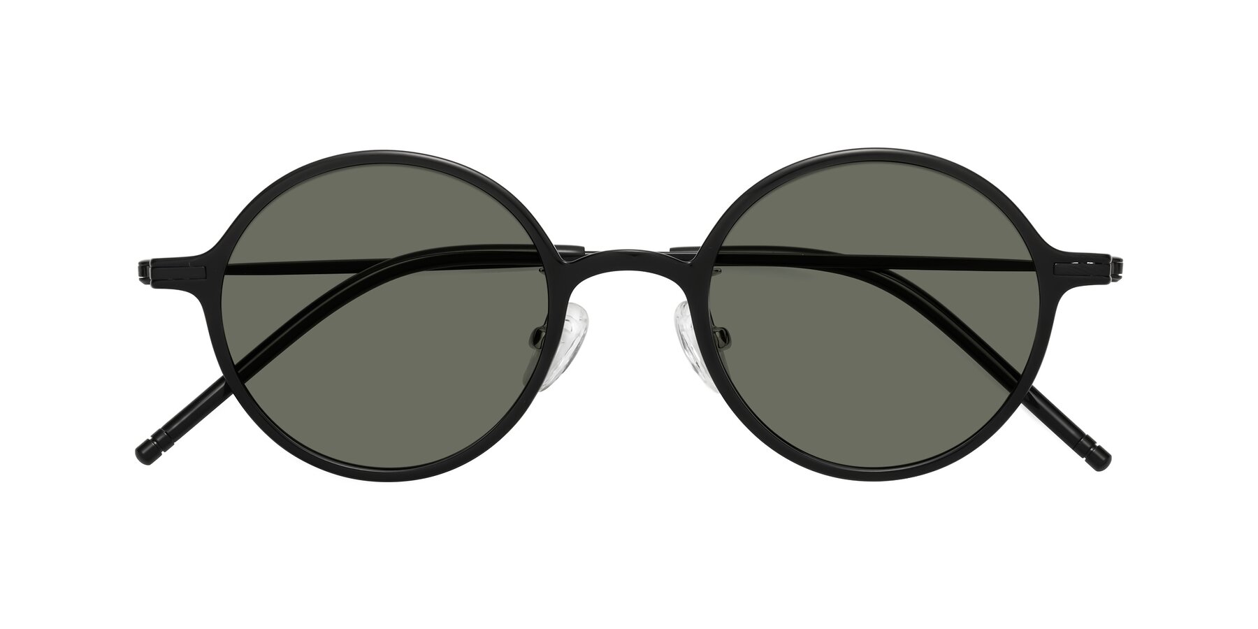 Folded Front of Cicero in Black with Gray Polarized Lenses