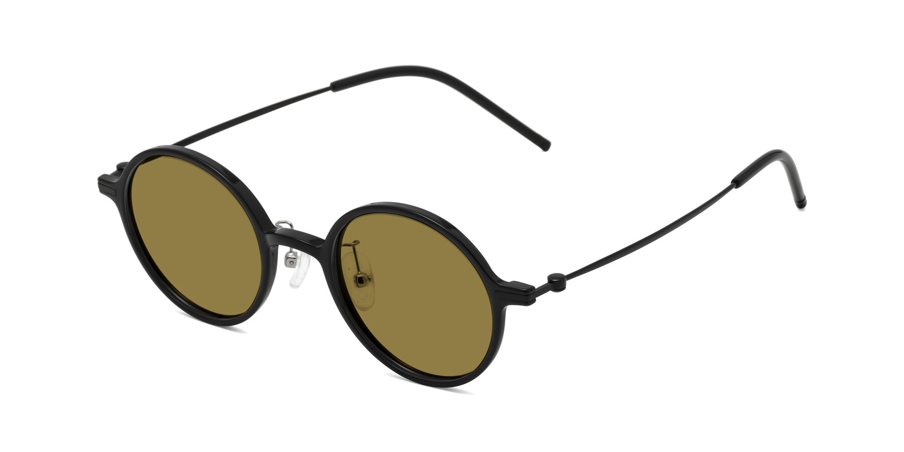 Angle of Cicero in Black with Brown Polarized Lenses