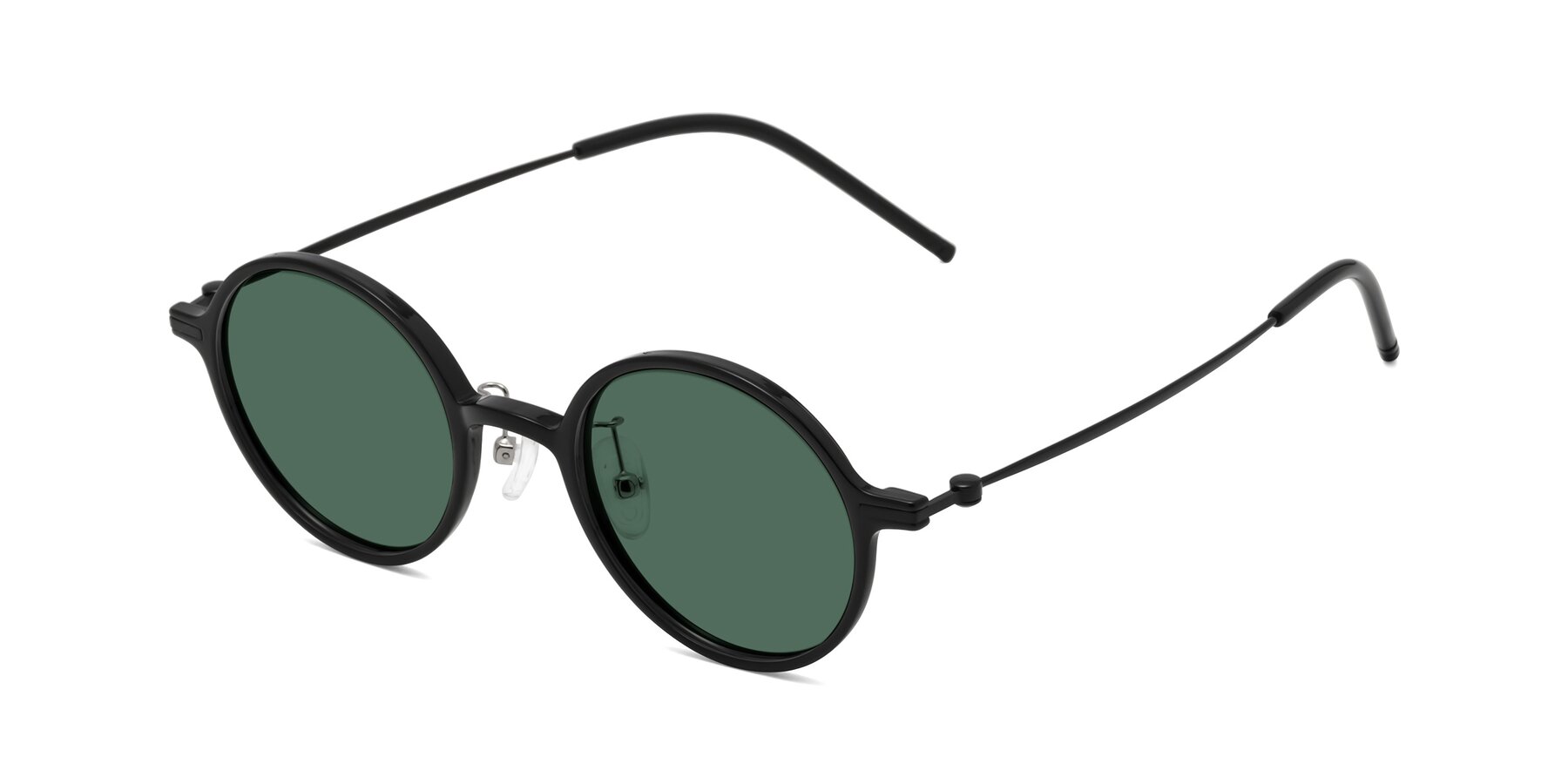 Angle of Cicero in Black with Green Polarized Lenses