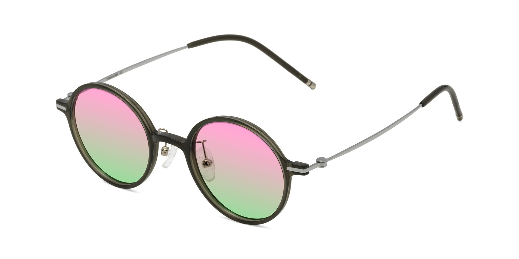 Angle of Cicero in Seaweed with Pink / Green Gradient Lenses