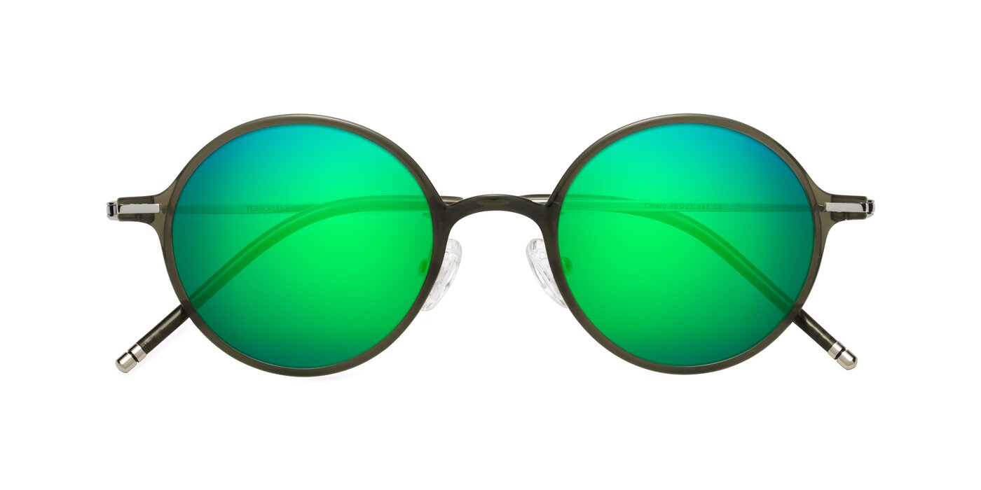 Cicero - Seaweed Flash Mirrored Sunglasses