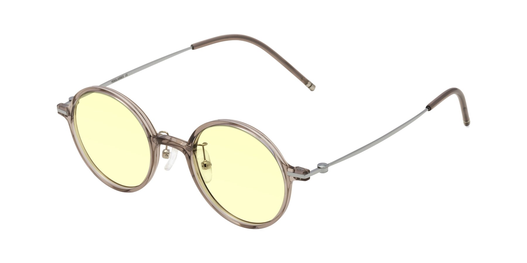 Angle of Cicero in Earl Gray with Light Yellow Tinted Lenses