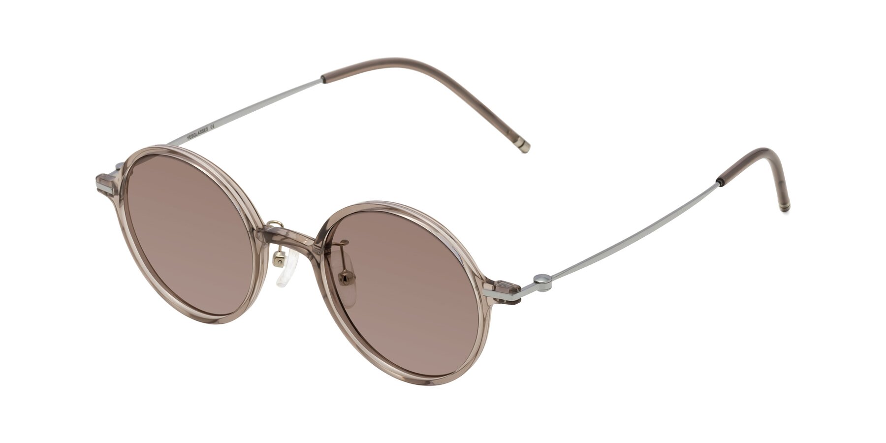 Angle of Cicero in Earl Gray with Medium Brown Tinted Lenses