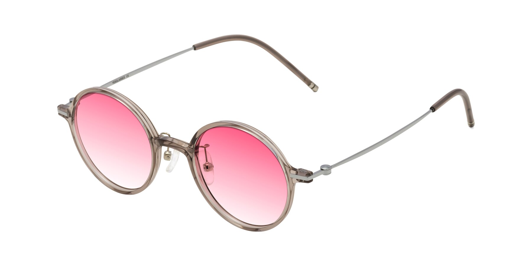 Angle of Cicero in Earl Gray with Pink Gradient Lenses