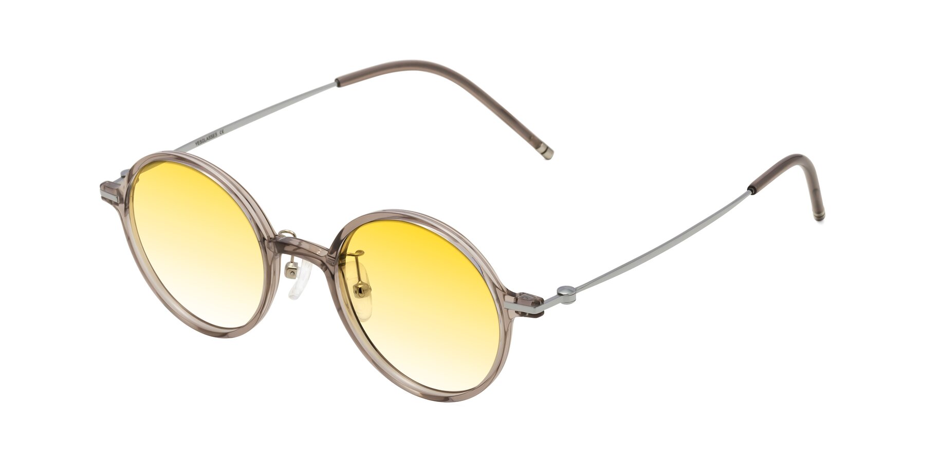 Angle of Cicero in Earl Gray with Yellow Gradient Lenses