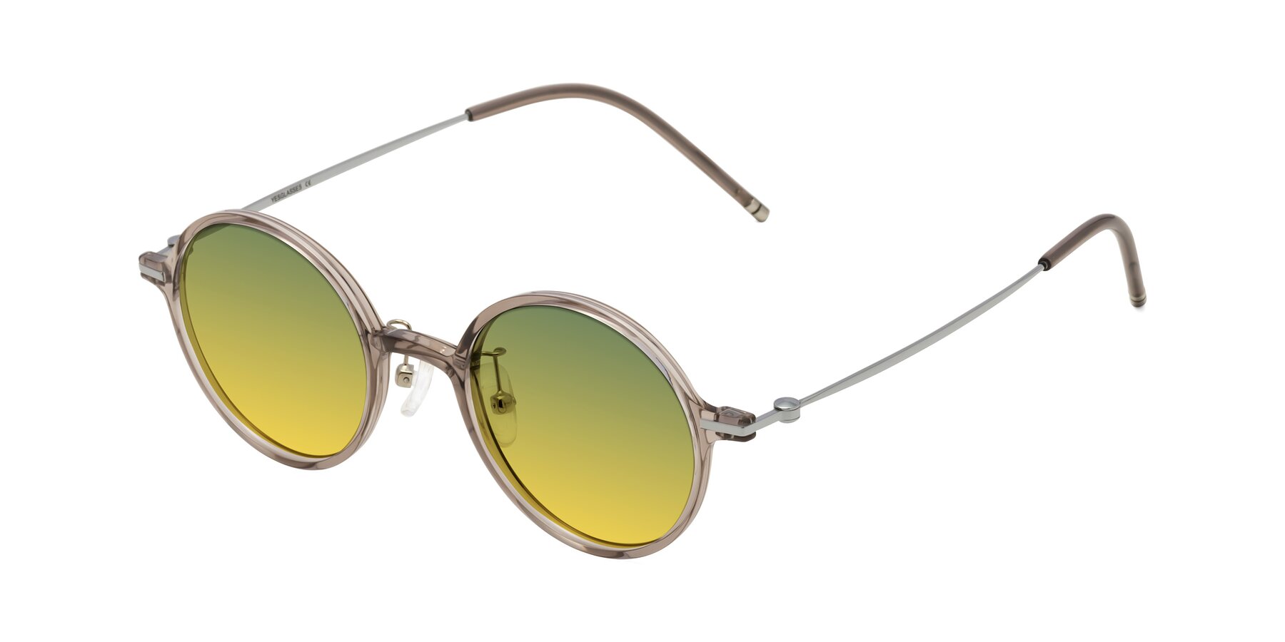 Angle of Cicero in Earl Gray with Green / Yellow Gradient Lenses