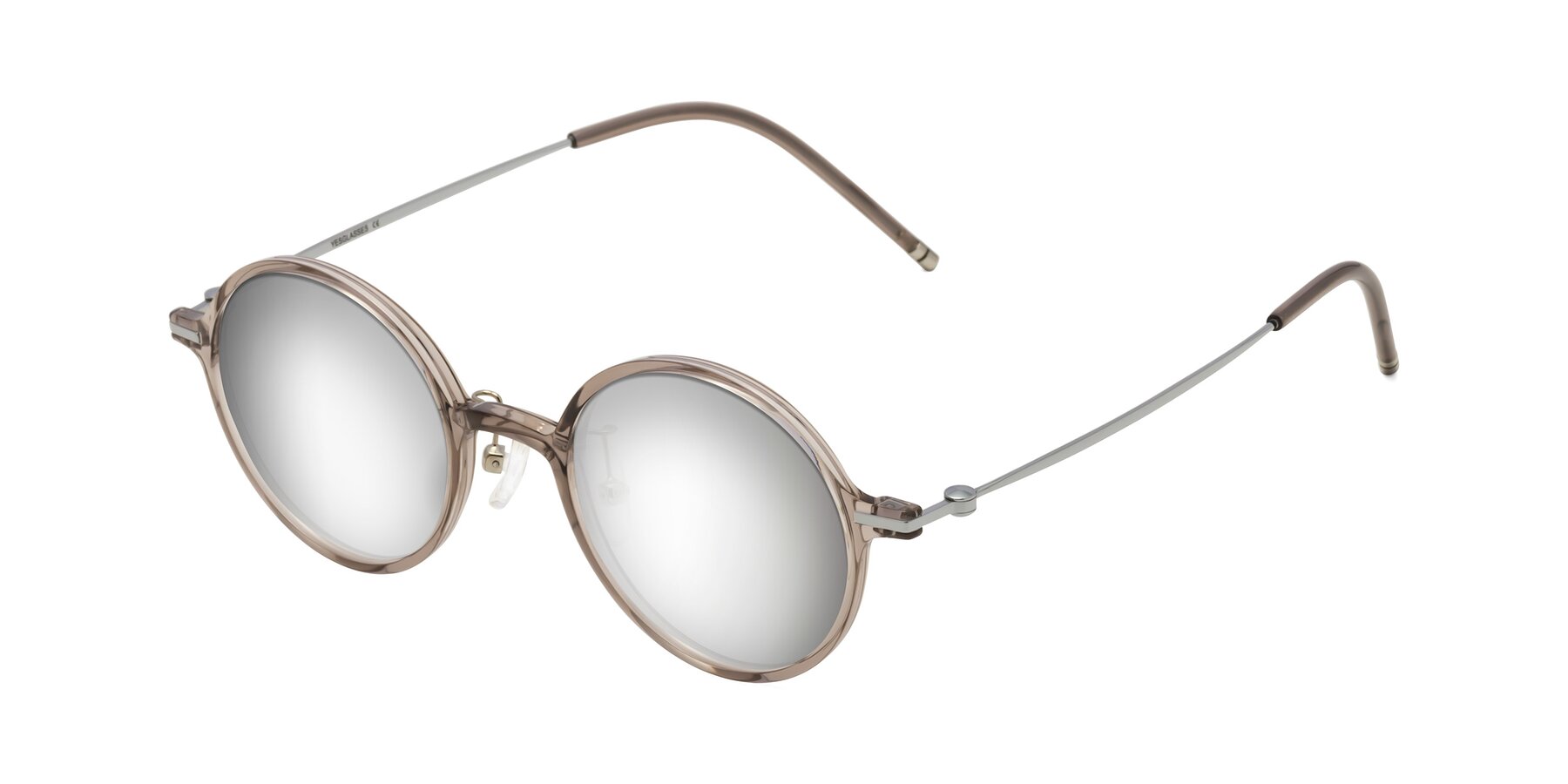 Angle of Cicero in Earl Gray with Silver Mirrored Lenses