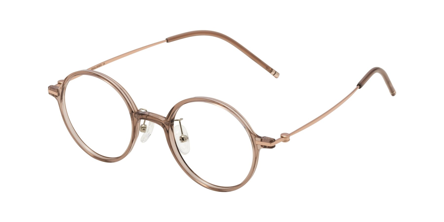 Angle of Cicero in Faded Rose with Clear Eyeglass Lenses