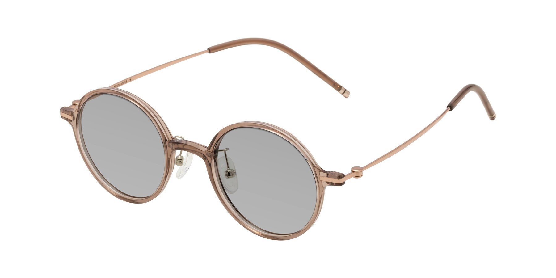 Angle of Cicero in Faded Rose with Light Gray Tinted Lenses