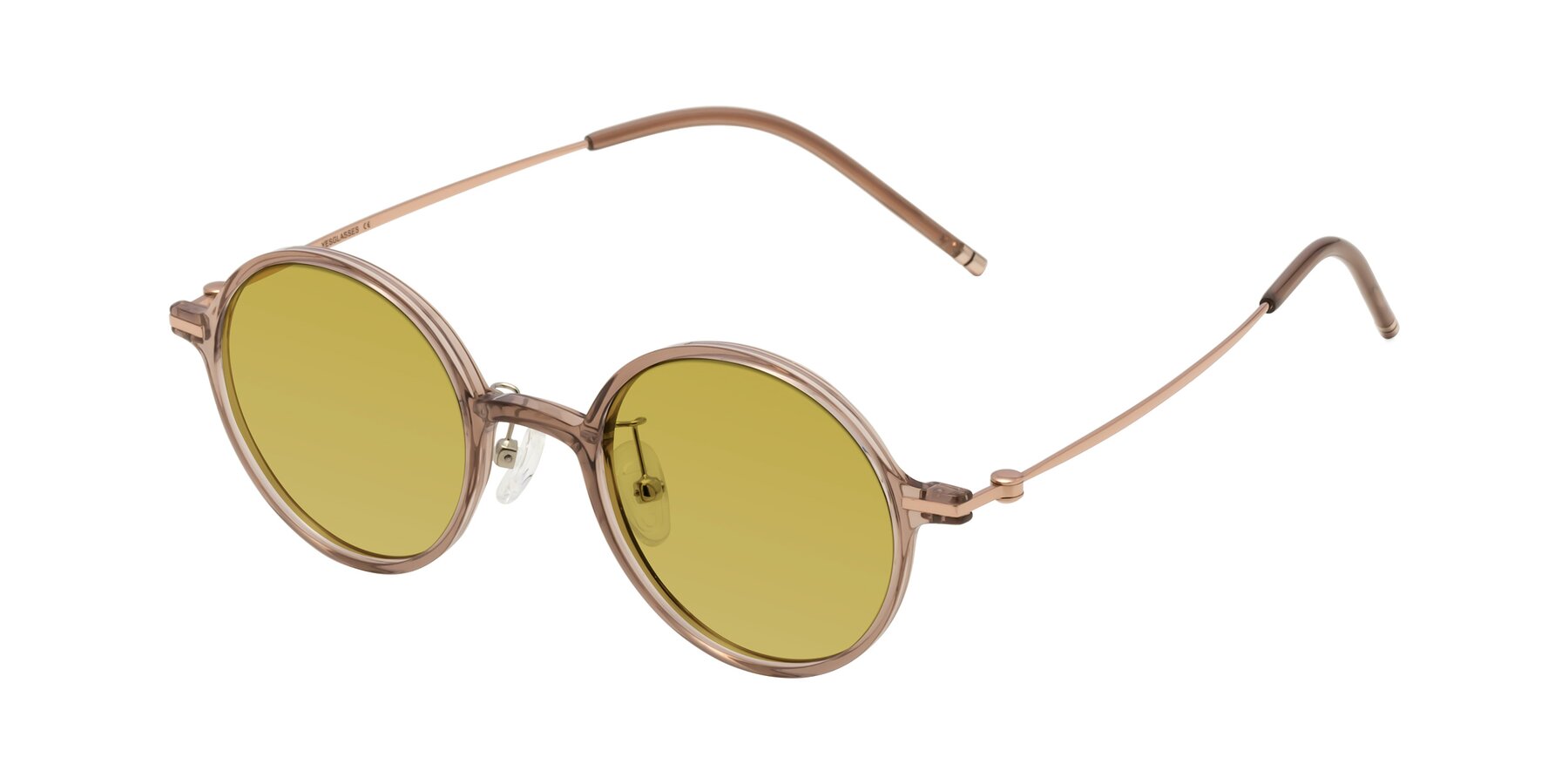 Angle of Cicero in Faded Rose with Champagne Tinted Lenses