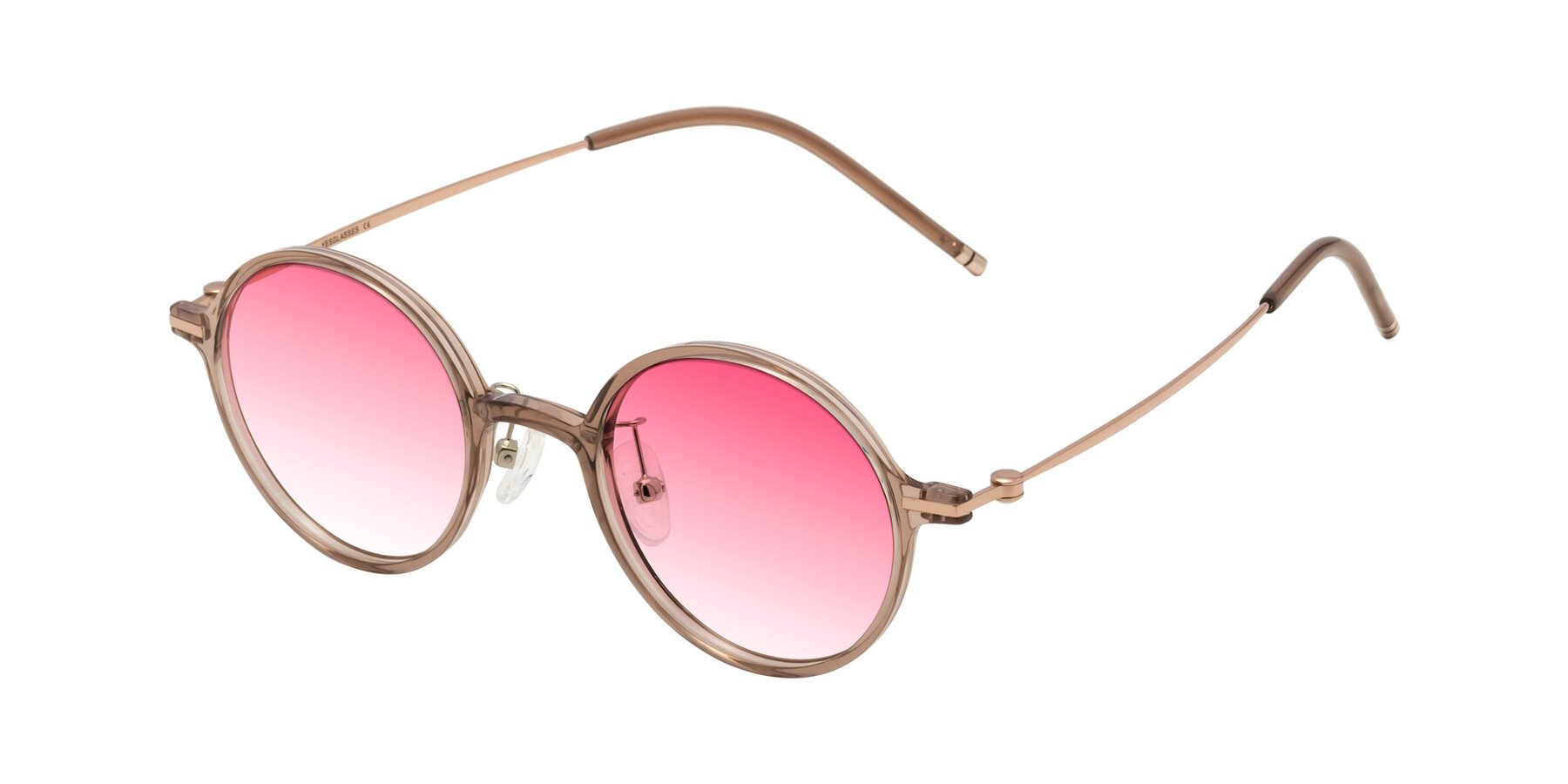 Angle of Cicero in Faded Rose with Pink Gradient Lenses