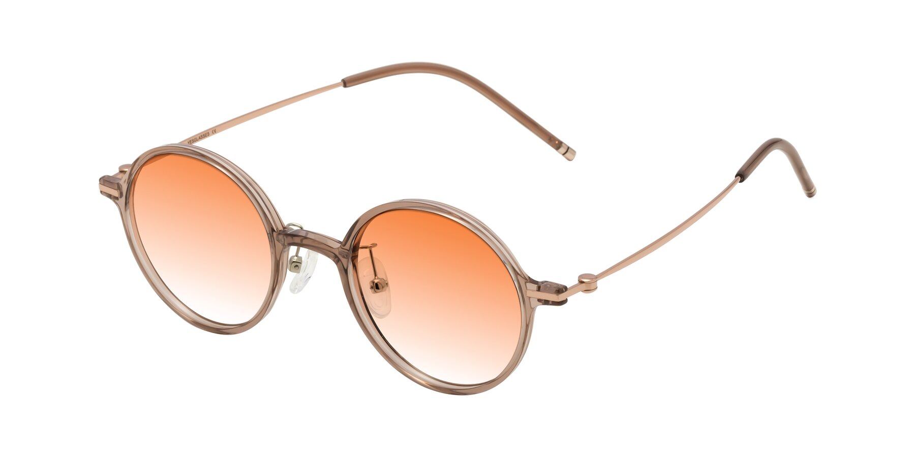 Angle of Cicero in Faded Rose with Orange Gradient Lenses