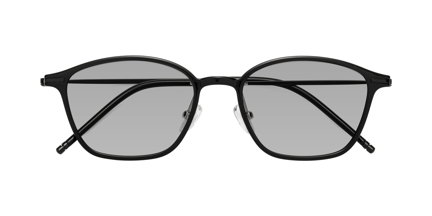 Folded Front of Cato in Black with Light Gray Tinted Lenses